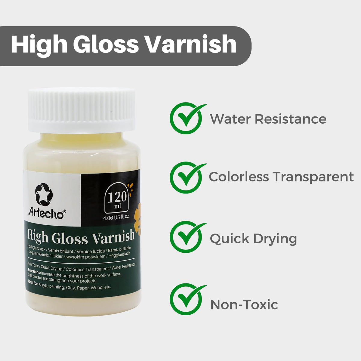 Artecho Gloss Varnish for Acrylic Painting