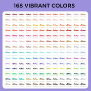 Artecho 168 Colors Dual Tip Markers for Adult Coloring Books with Bag