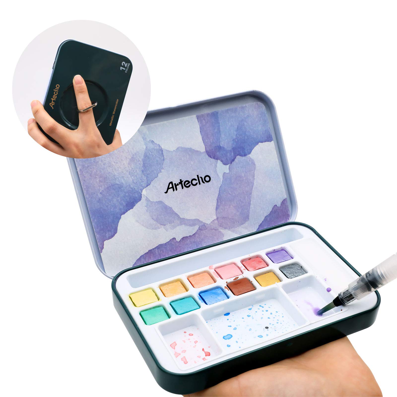 Watercolor Paint Set 100 Colors #Size_12 Colors