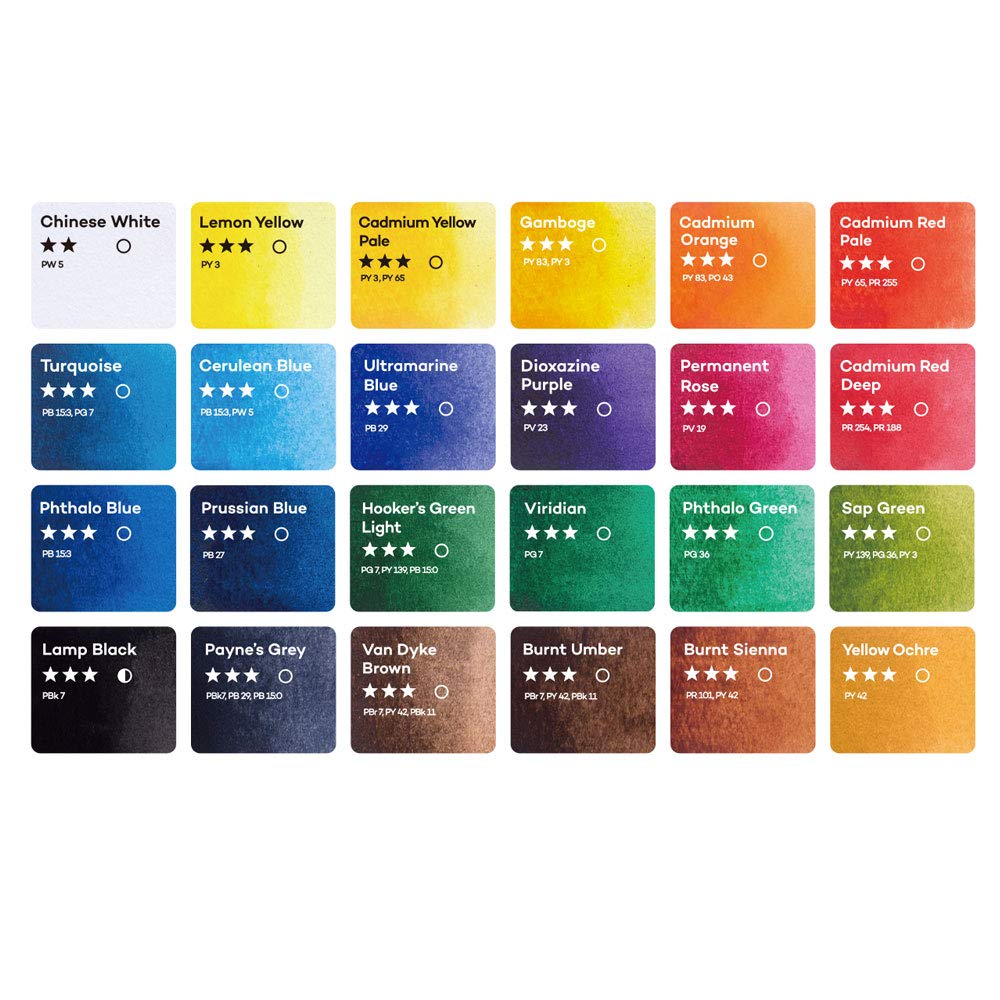 Watercolor Paint Set 100 Colors #Size_24 Colors