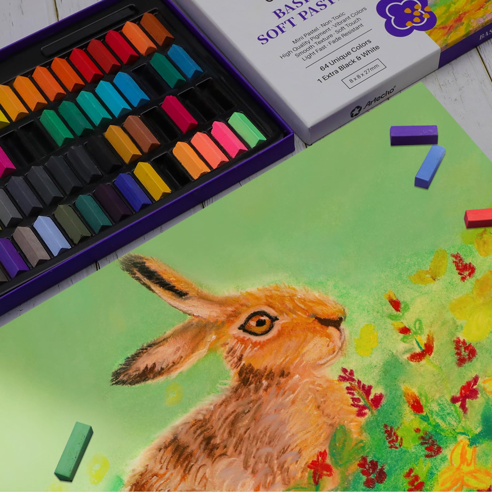 Soft Pastels Set, 66 PCS / 64 Colors