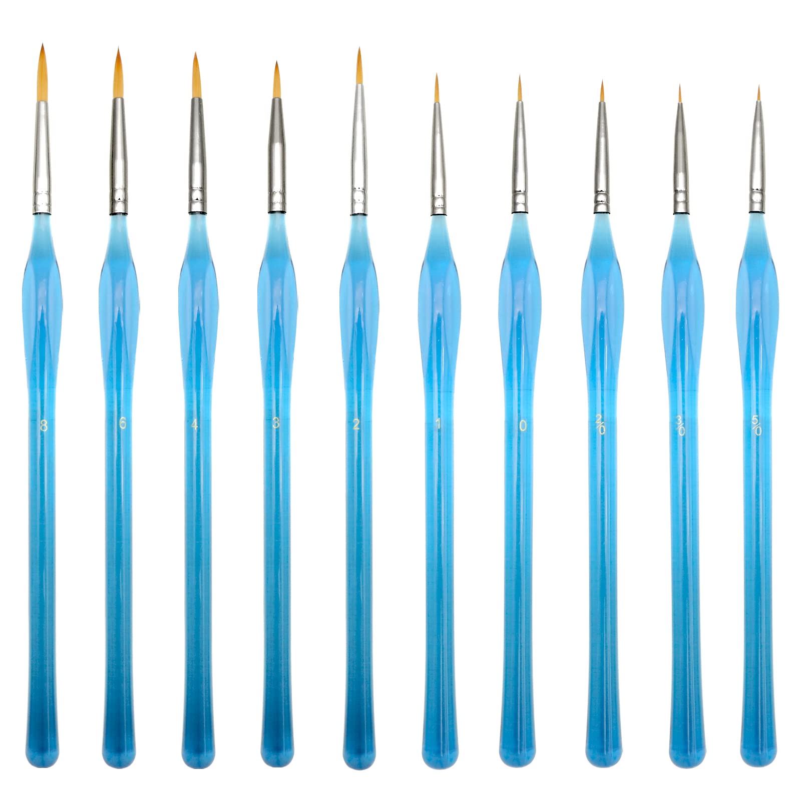 Detail Brush Set #Size_10 PCS Blue - ATO-AB1013-1