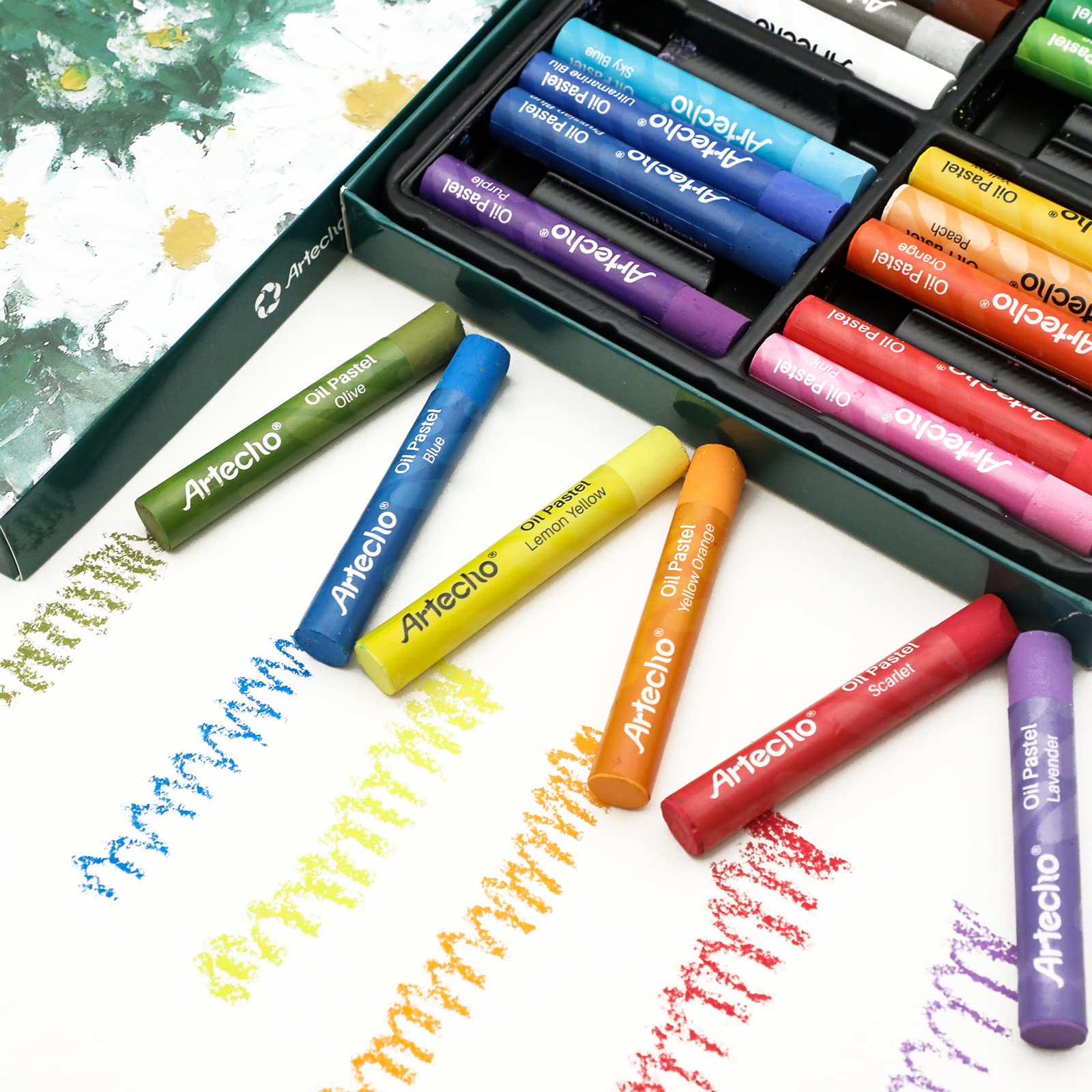 Soft Oil Pastels Set, 24 Colors (10x70mm)