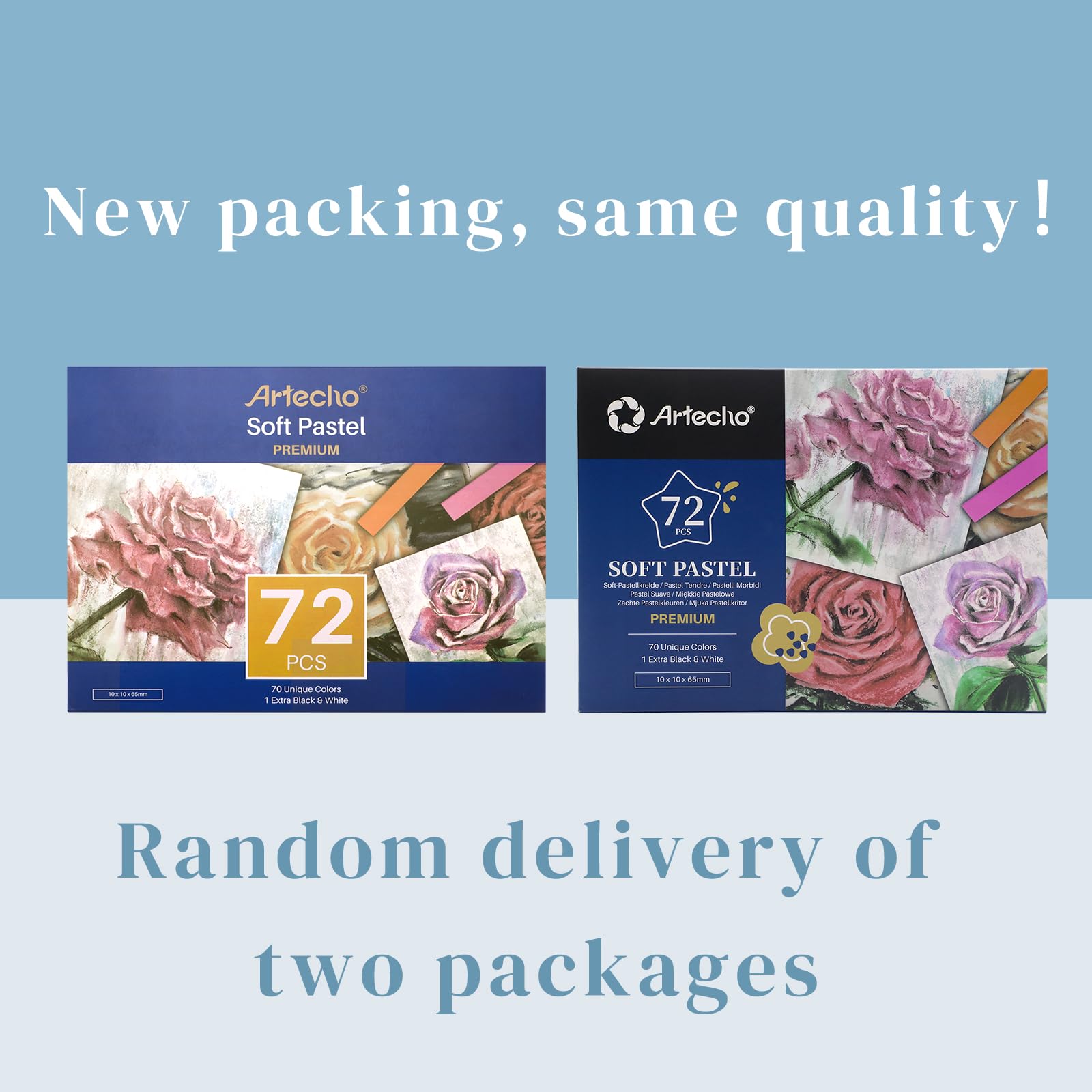 Soft Pastels Set, 72 PCS / 70 Colors