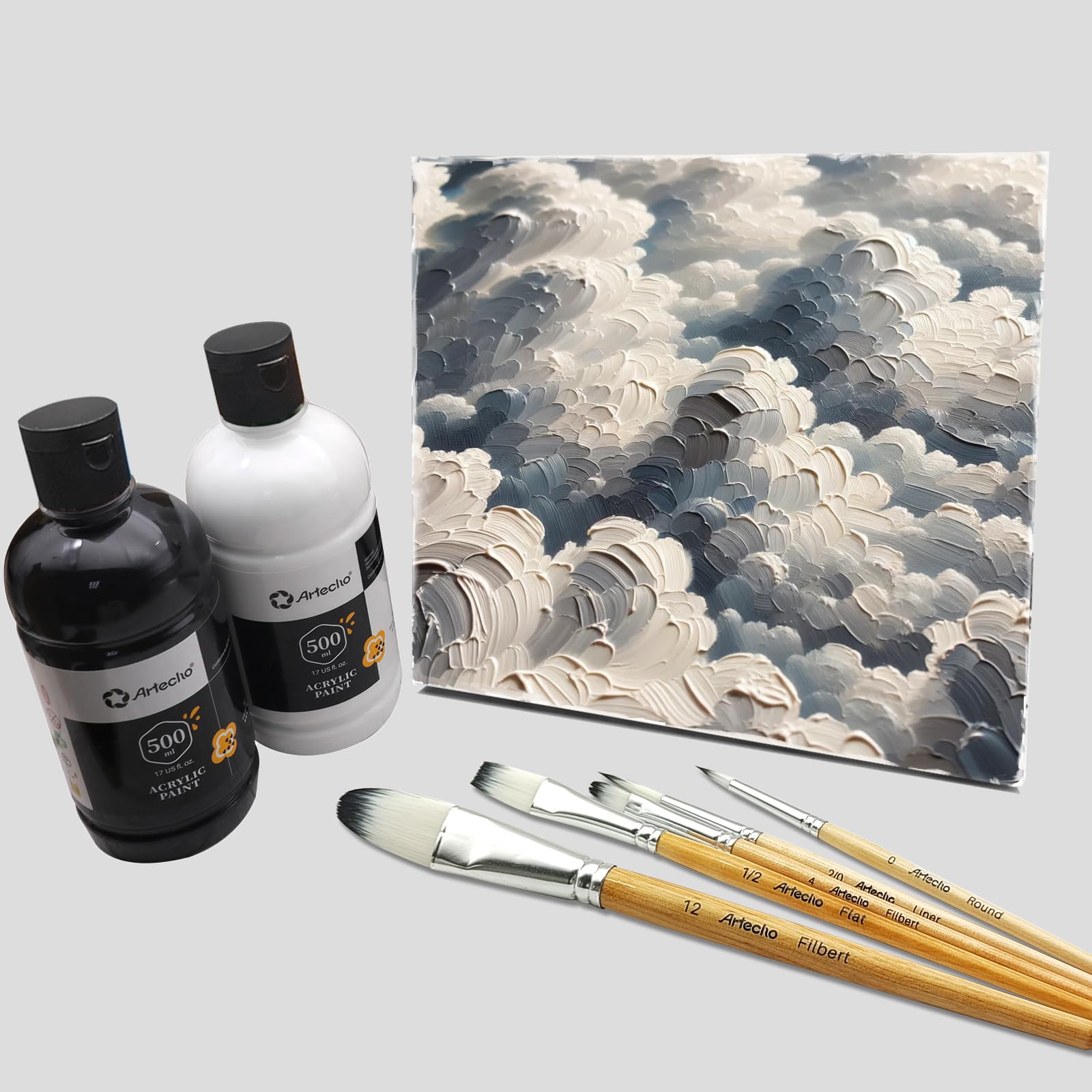 Acrylic Paint 500ml Set #Color_Lamp Black