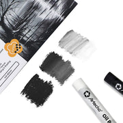 Artecho Oil Pastels Set of 12 PCS, 6 White and 6 Black (8 x 60 mm)
