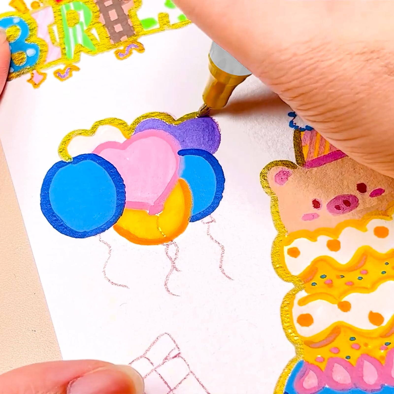 Brush Tip Acrylic Paint Markers, 36 PCS / 72 Colors