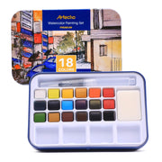 Watercolor Paint Set 100 Colors #Size_18 Basic Colors