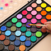 Artecho 48 Colors Watercolor Paint Set, 3 Brushes