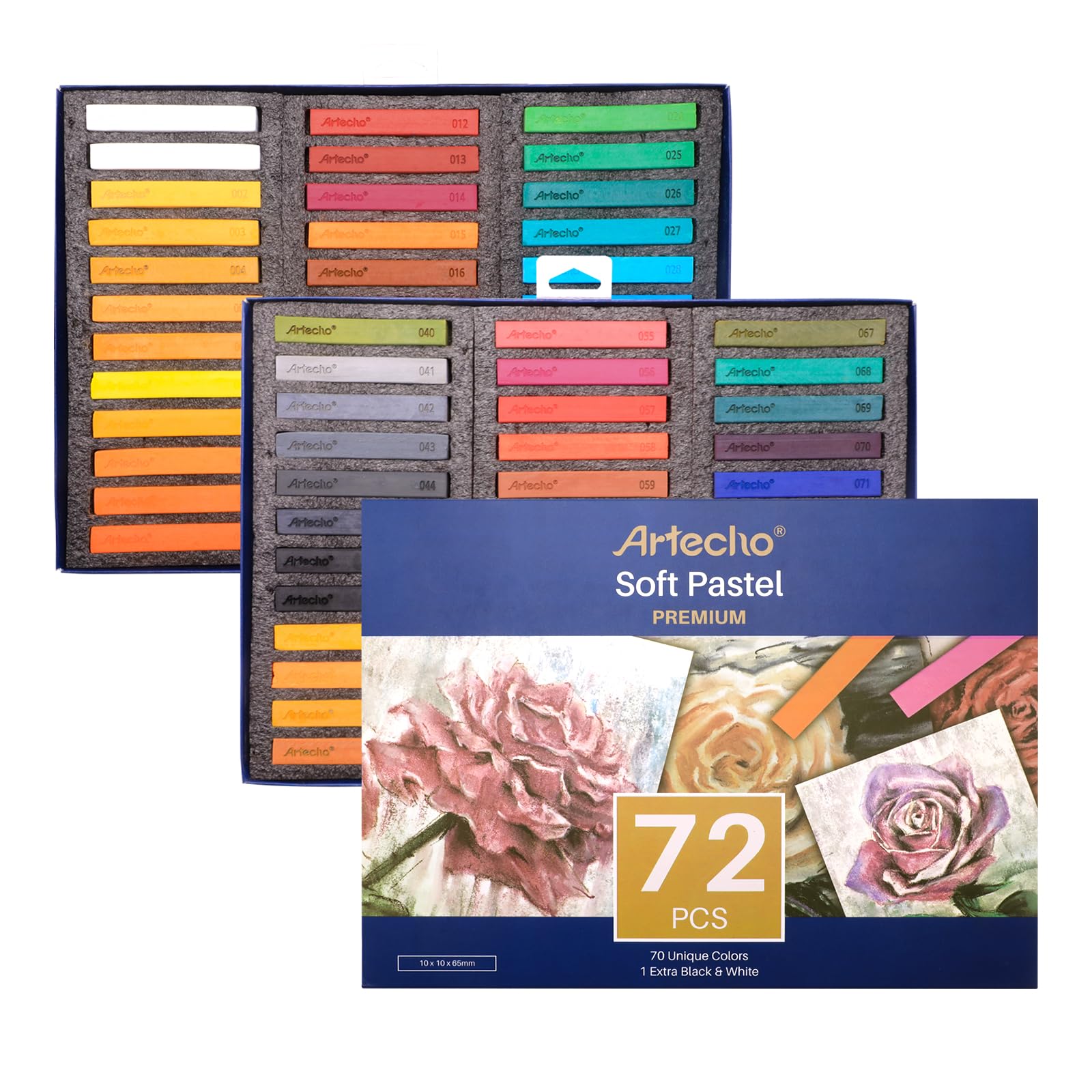 Soft Pastels Set, 72 PCS / 70 Colors