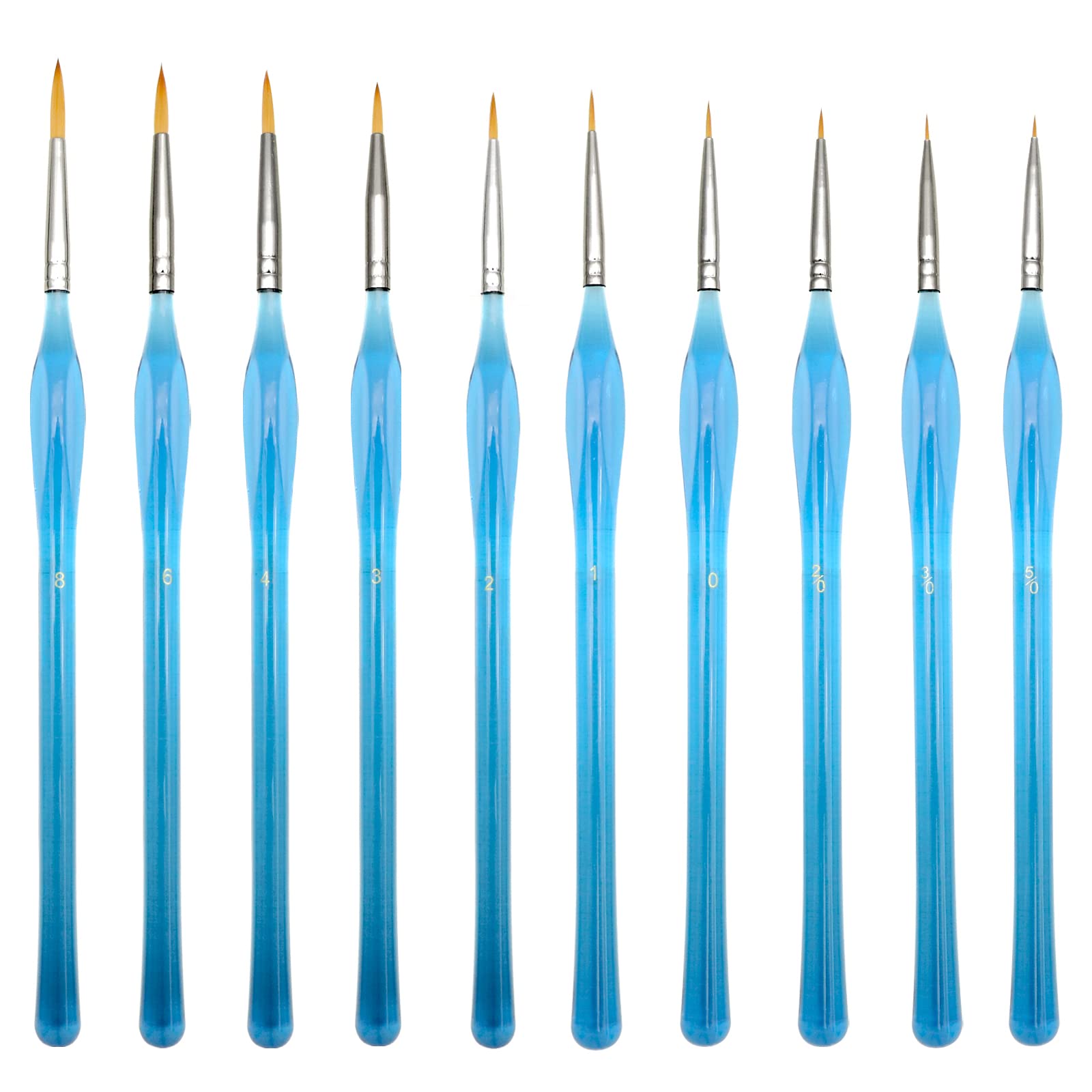 Detail Brush Set #Size_10 PCS Blue - ATO-AB1013