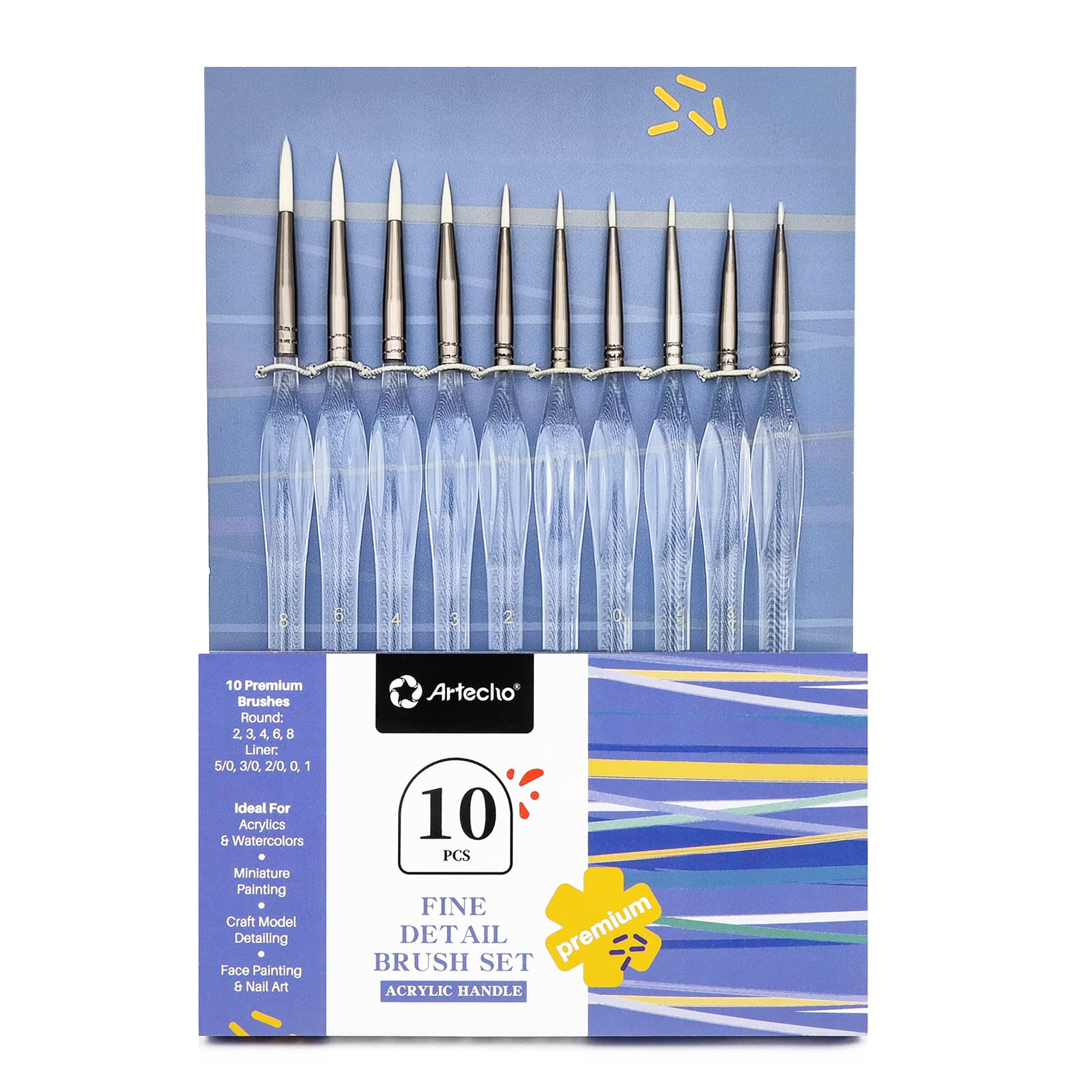 Detail Brush Set #Size_10 PCS White