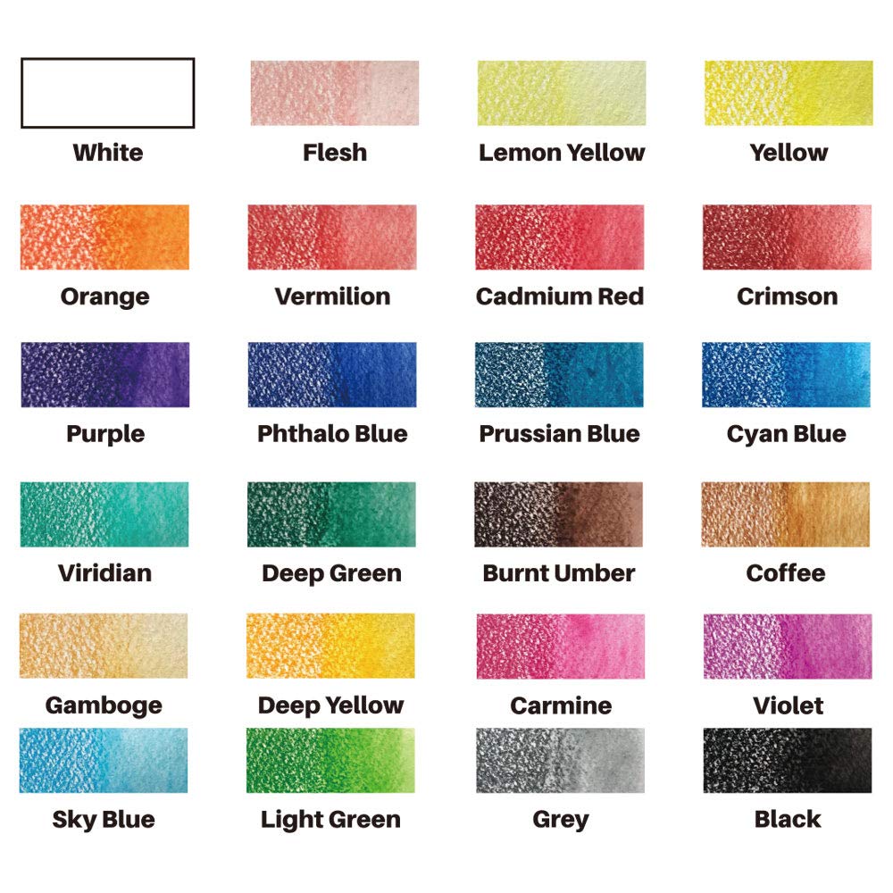 Woodless Pencil Set #Size_24 Colors Watercolor 25 PCS