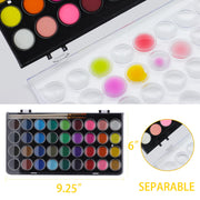 Artecho 36 Colors Watercolor Paint Set with 3 Brushes, Washable, Travel Design, Perfect for Card Making, Illustrations, Painting, Calligraphy