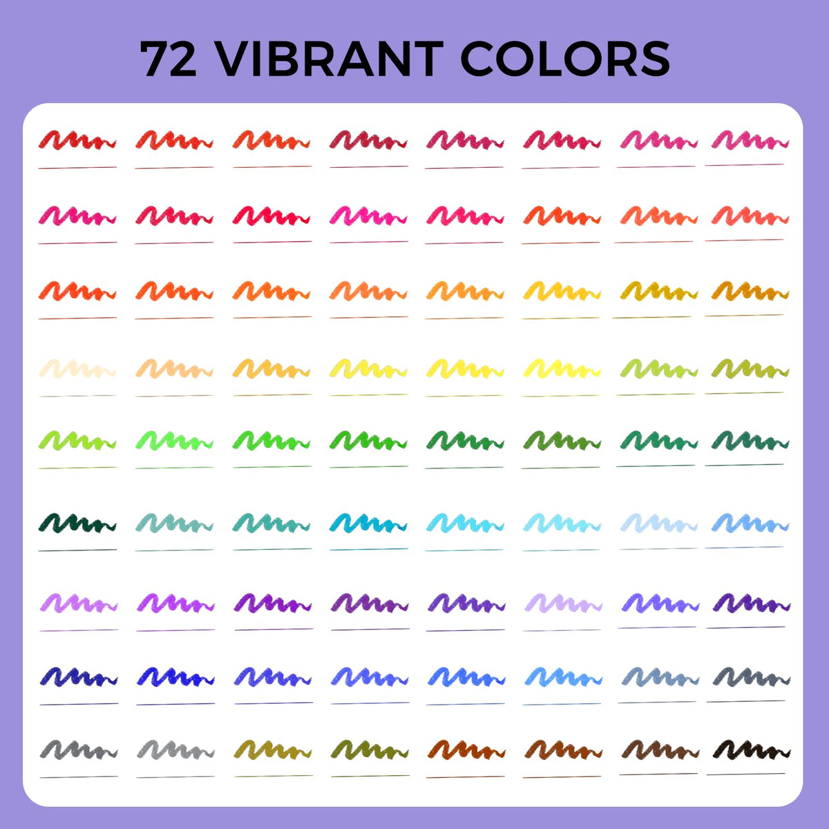 Artecho 72 Colors Dual Tip Markers for Adult Coloring Books with Bag