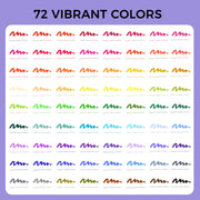 Artecho 72 Colors Dual Tip Markers for Adult Coloring Books with Bag
