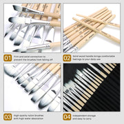 Artecho 32 Pcs Acrylic Paint Brushes Set with Case