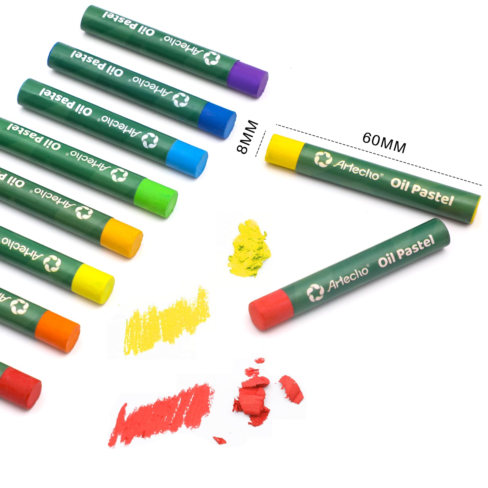 Oil Pastel Set 8mm #Size_8x60mm 75 Basic Colors 75 PCS