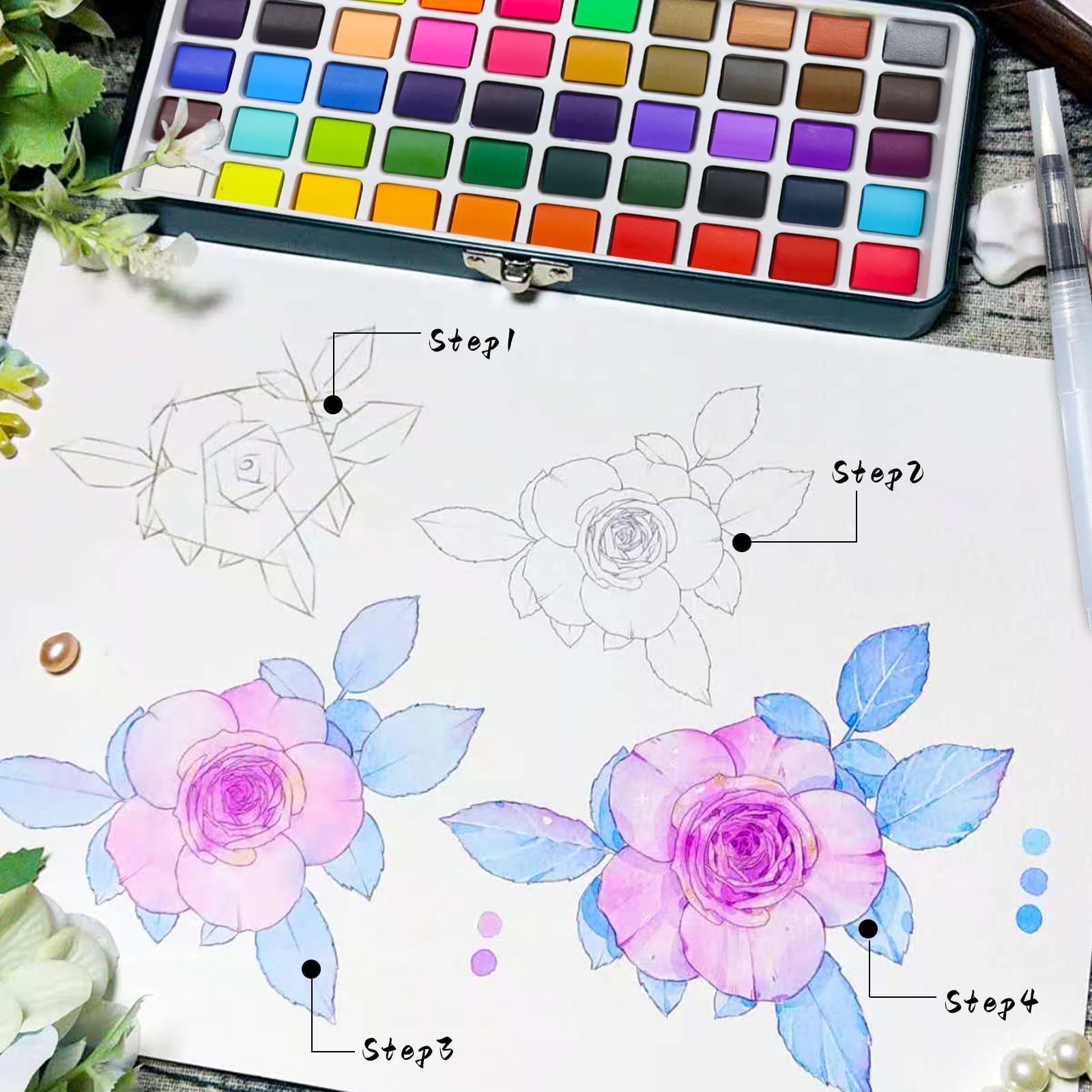 Watercolor Paint Set #Size_128 Colors