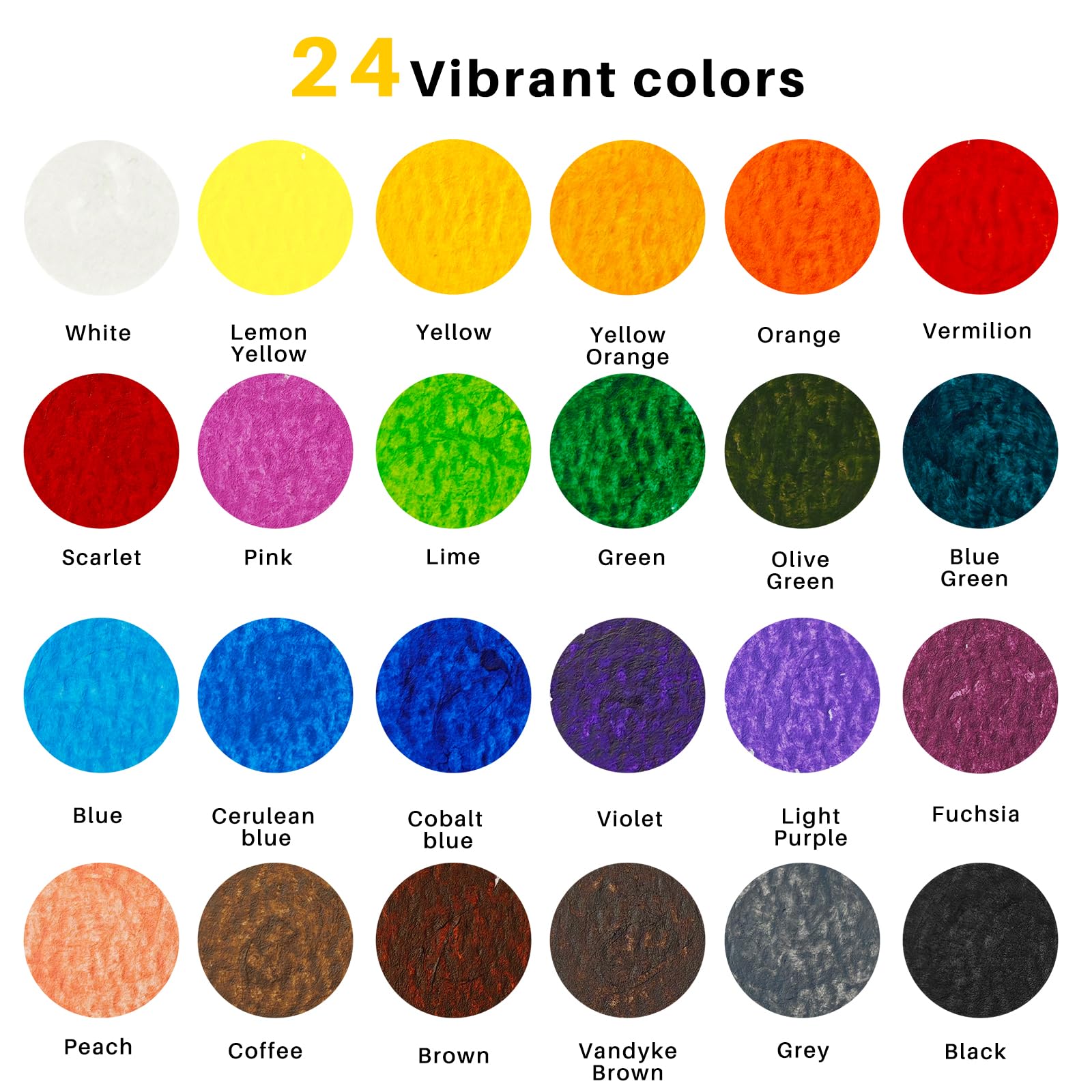 Washable Tempera Paint Sticks, 24 Colors