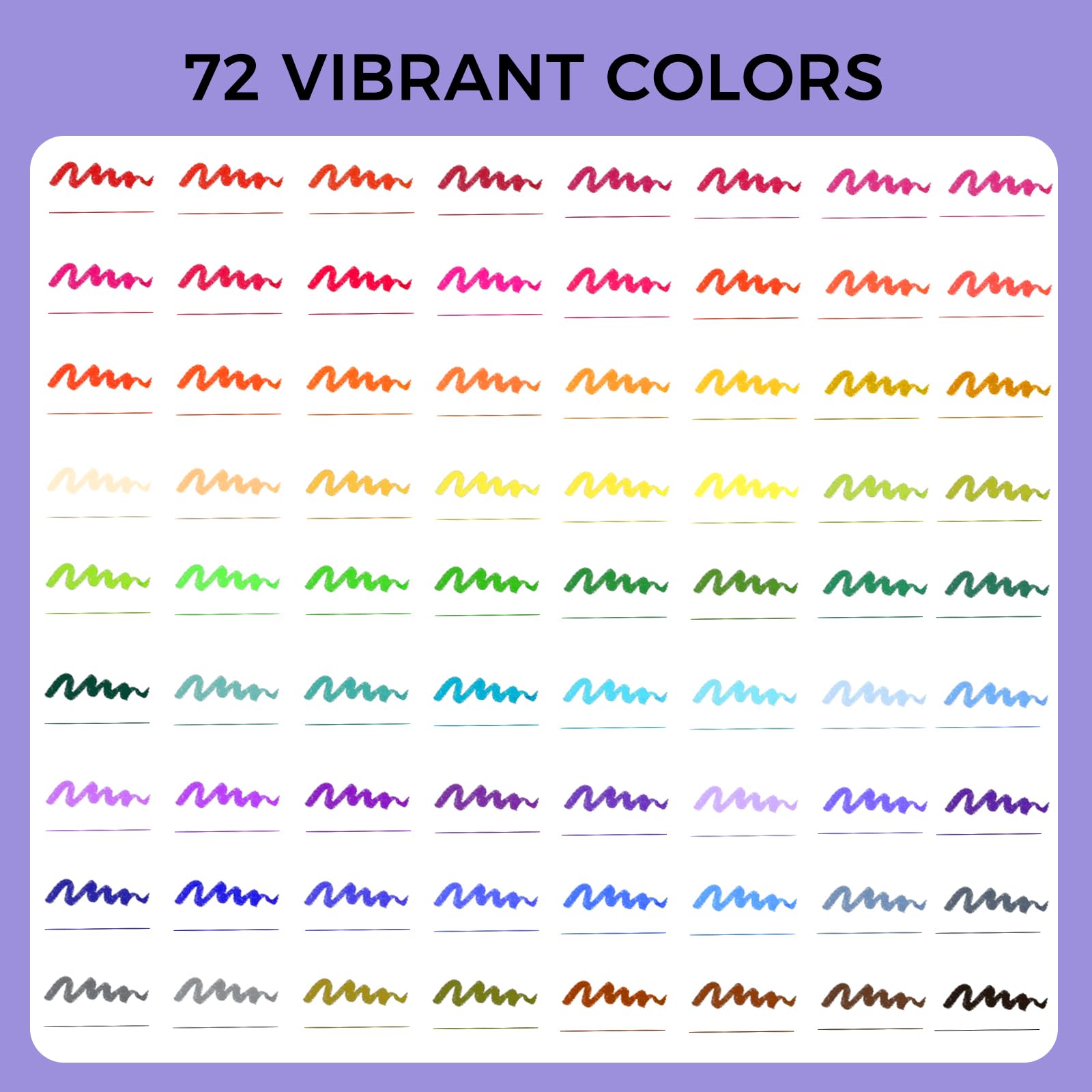 Dual-Tip Color Pens Set #Size_72 Colors