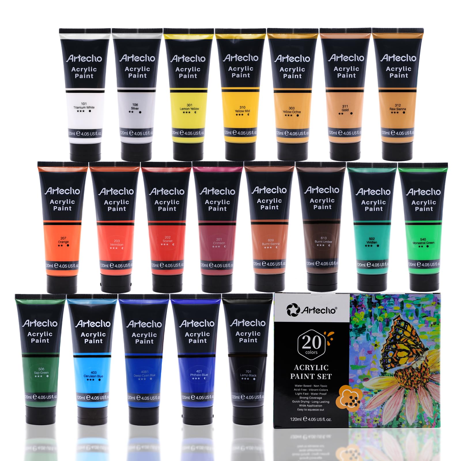 Acrylic Paint 4.05oz #Color_20 Basic Colors