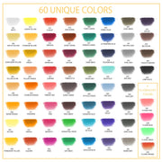 Artecho 66pcs Soft Pastels, 64 Colors