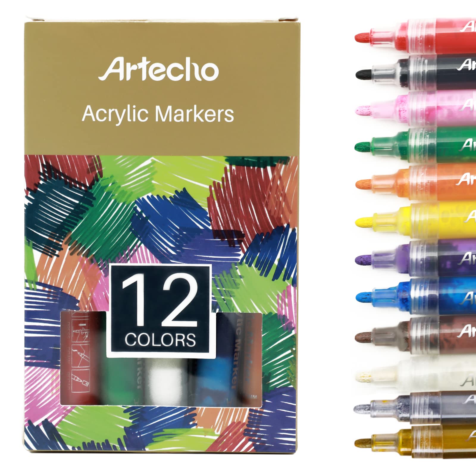 Acrylic Marker 3mm Line #Size_12 Basic Colors
