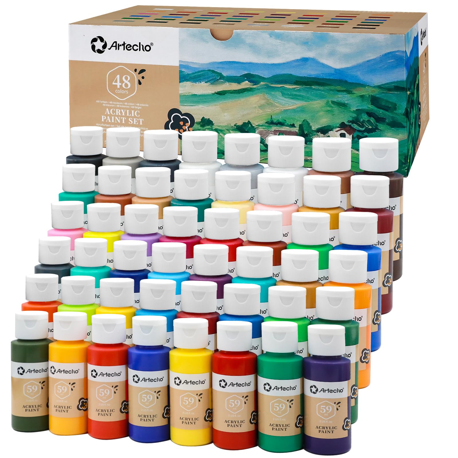 Acrylic Paint 2oz Set #Size_48 Colors (2oz)