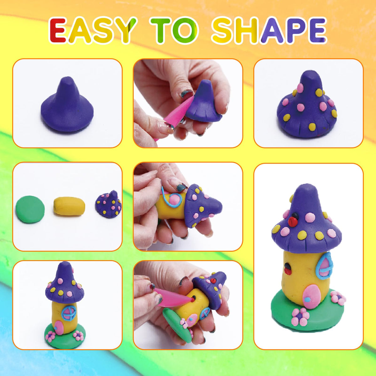 Artecho Polymer Clay Kit, 82 Colors Oven Bake Clay