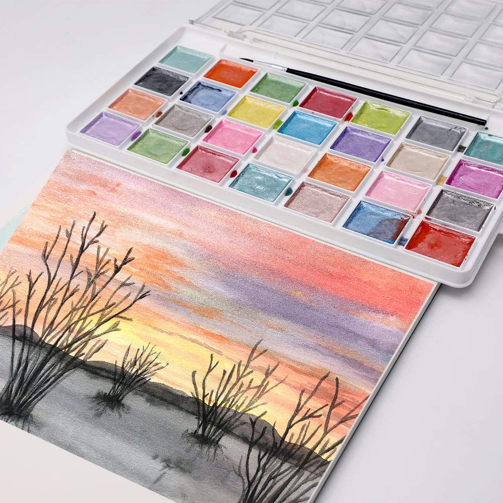 Watercolor Cake Set #Size_28 Colors