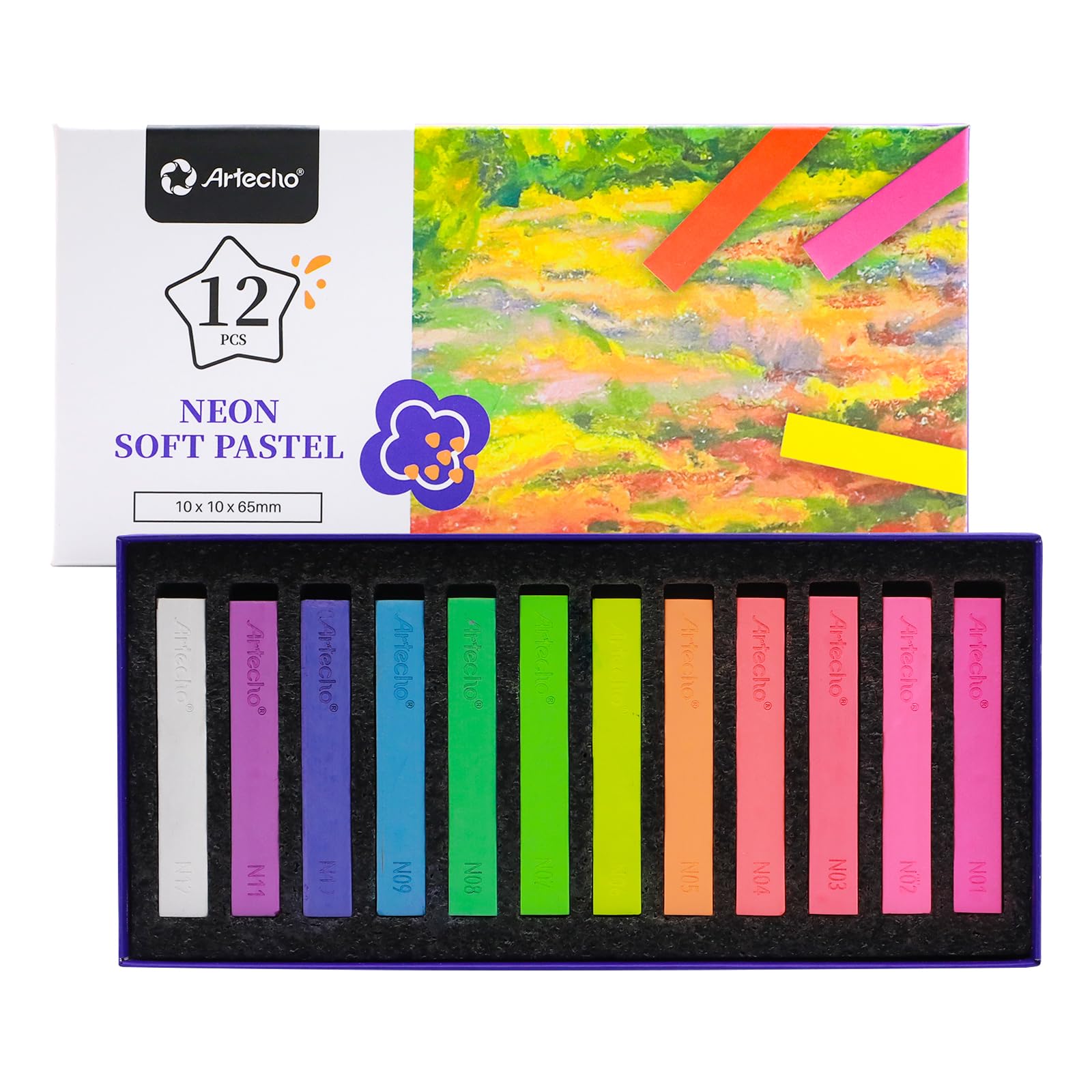 Neon Soft Pastels Set, 12 PCS