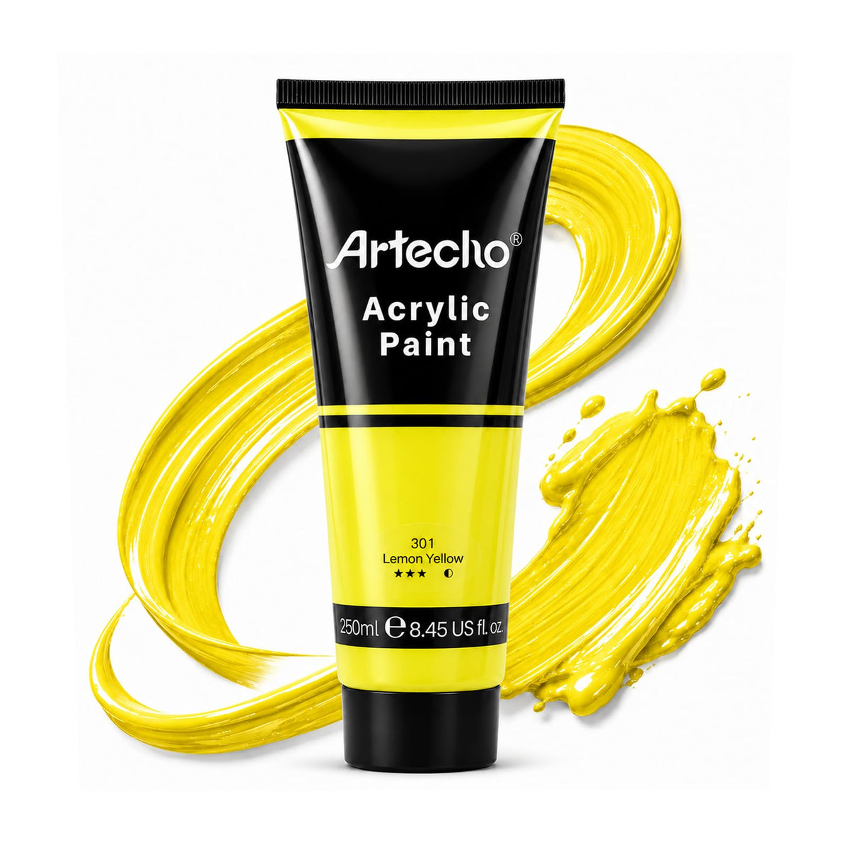 artecho-acrylic-paint-250ml - Lemon Yellow