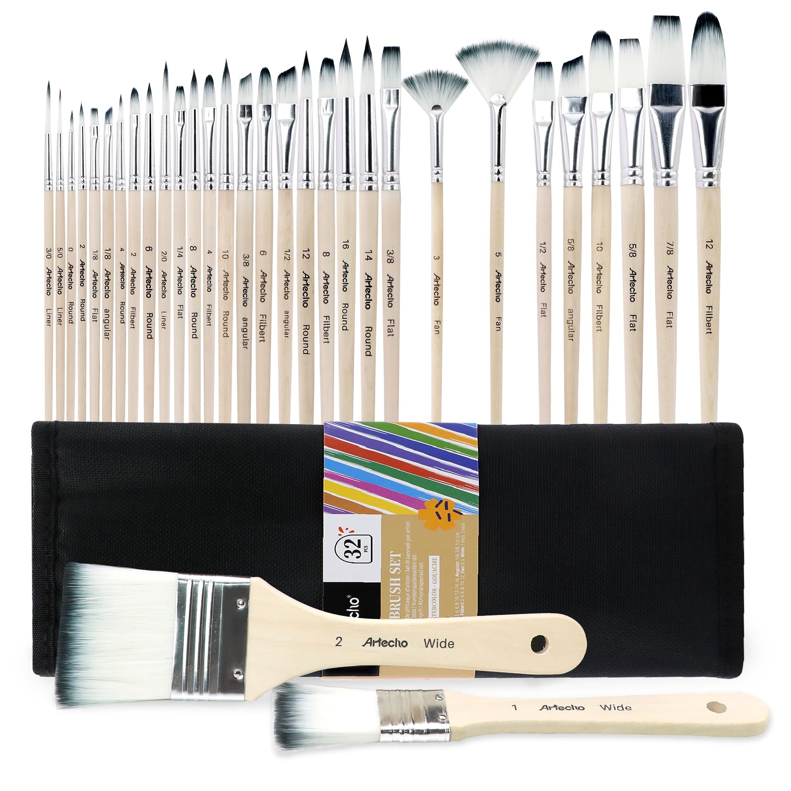 Acrylic Paint Brushes Set, 32 PCS
