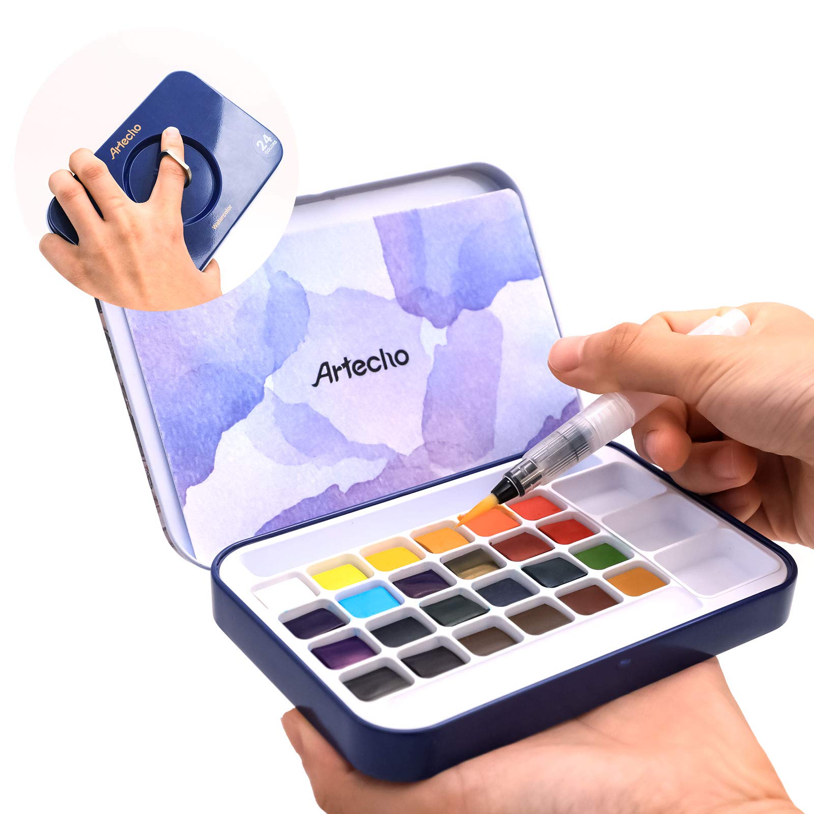 Watercolor Paint Set 100 Colors #Size_24 Colors