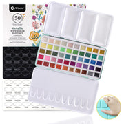 Watercolor Paint Set 100 Colors #Size_50 Metallic Colors