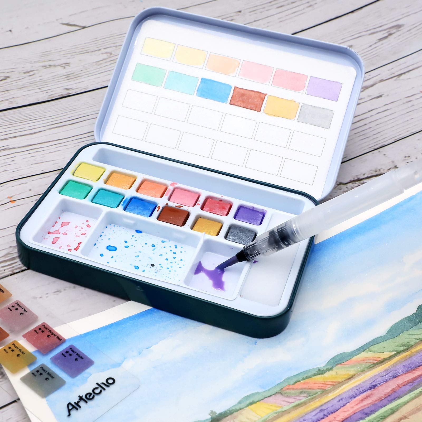 Watercolor Paint Set 100 Colors #Size_12 Colors