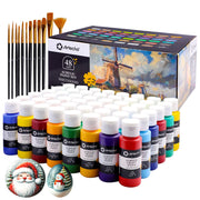 Acrylic Paint 2oz Set with Brush #Size_48 Colors (59ml / 2oz)