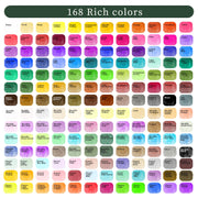 Artecho 168-Color Watercolor Paint Set with Metallics, Tin Case