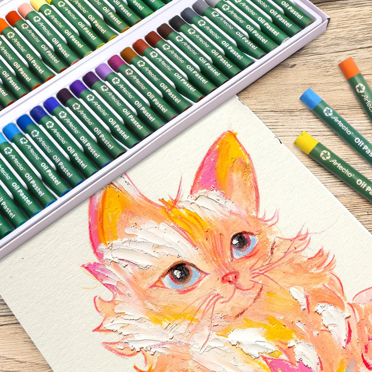 Artecho Oil Pastels Set of 75 PCS (8 x 60 mm)