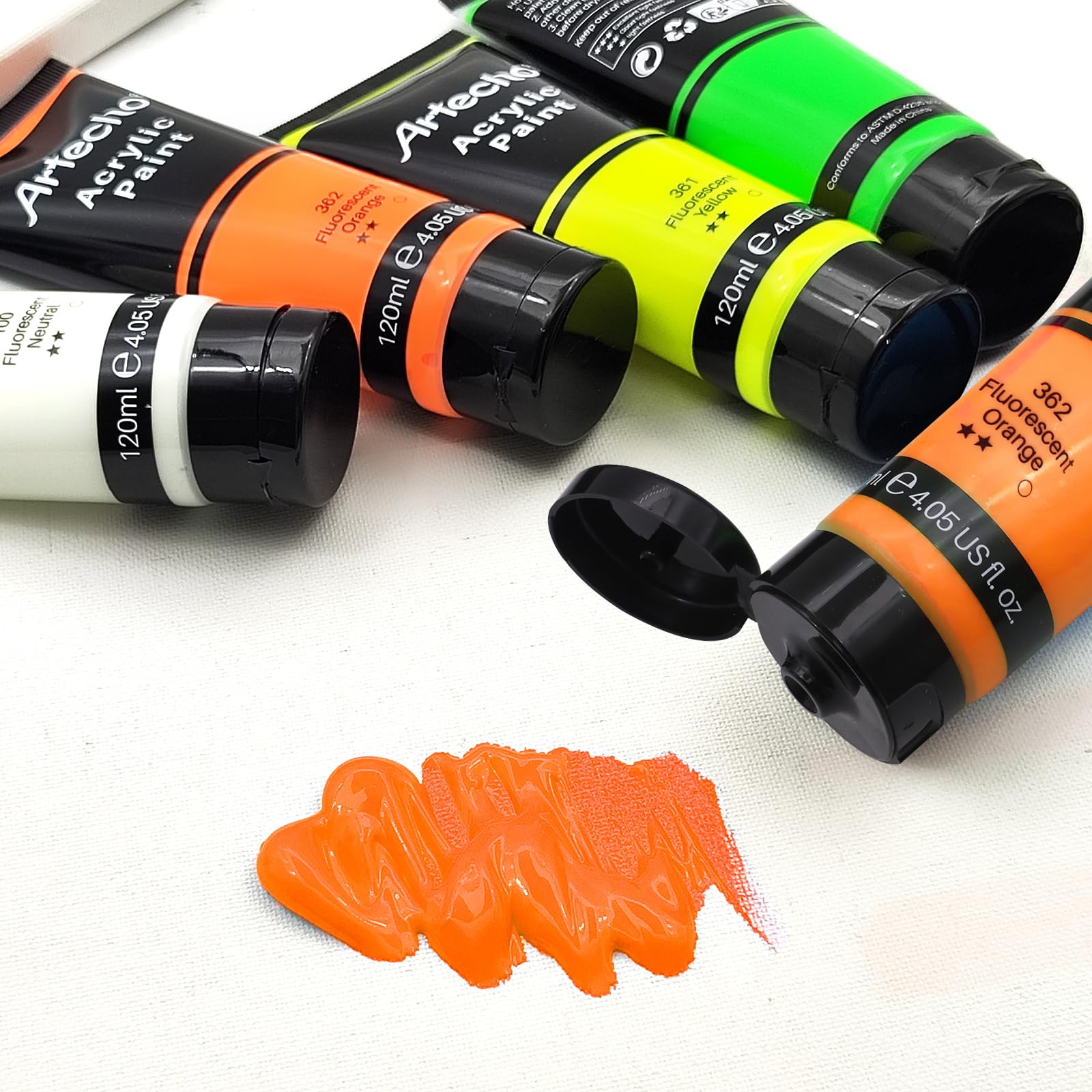 Acrylic Paint 4.05oz #Color_Orange 120ml / 4.05oz
