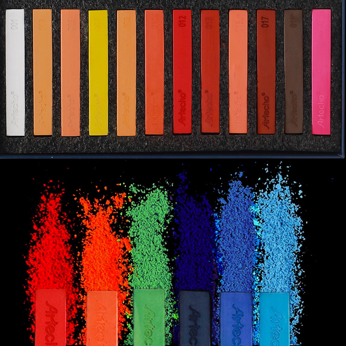 Artecho 24pcs Soft Pastels, Square Chalk