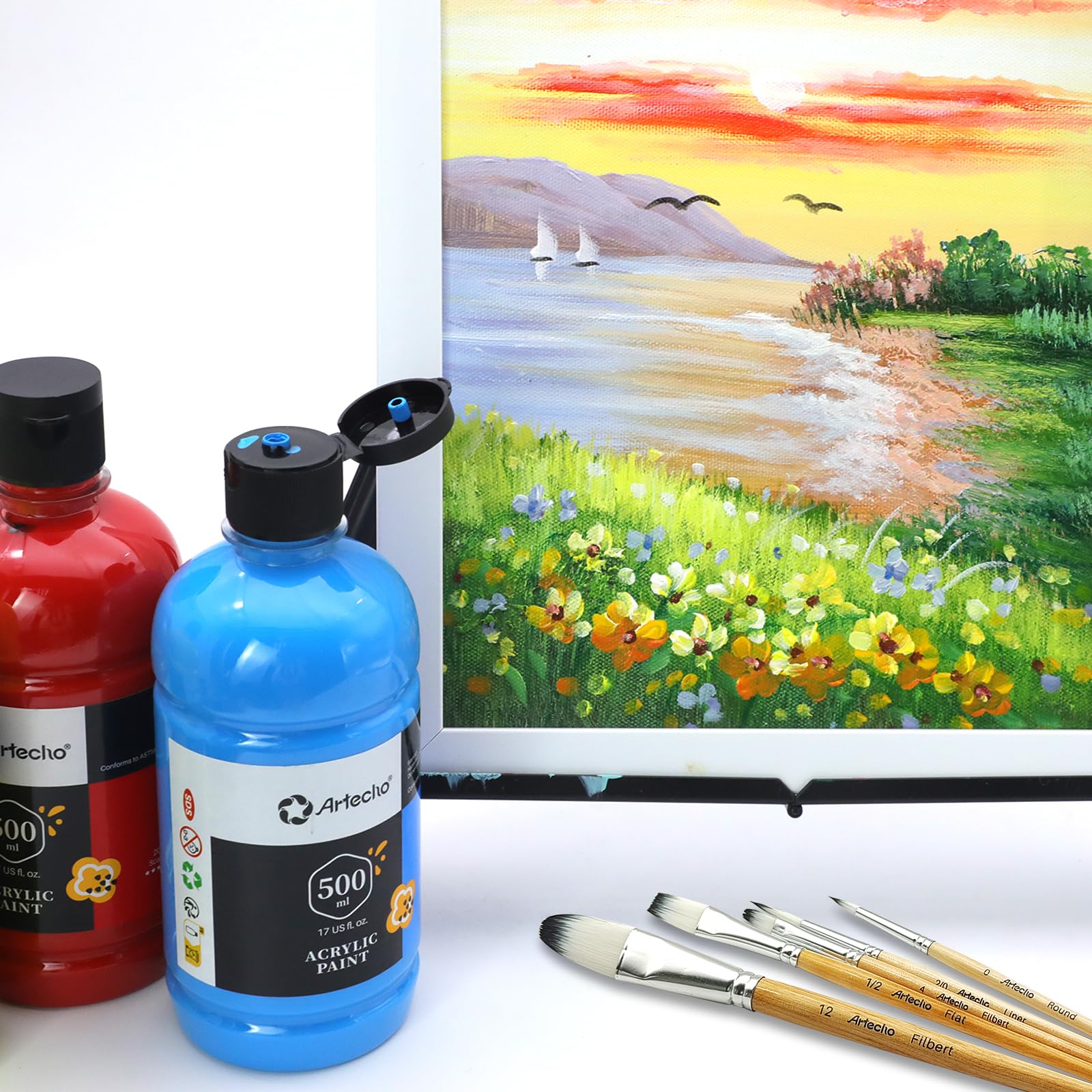 Acrylic Paint 500ml Set #Color_12 Basic Colors