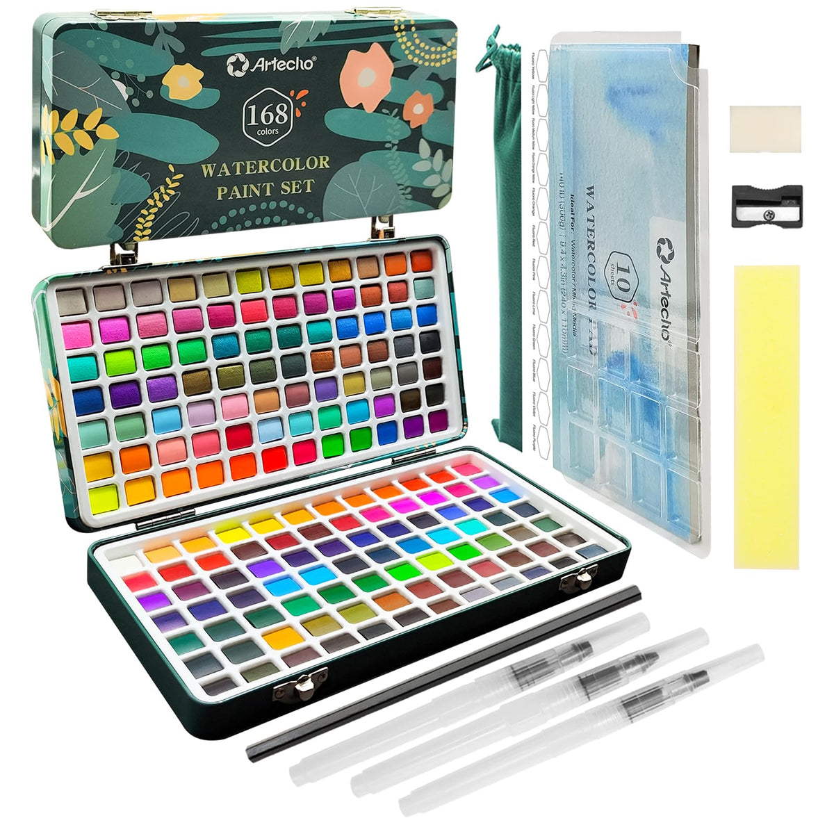 Watercolor Paint Set 100 Colors #Size_168 Colors