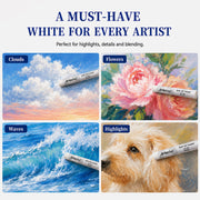Artecho Extra Soft Oil Pastels 6 White Colors Artist Grade