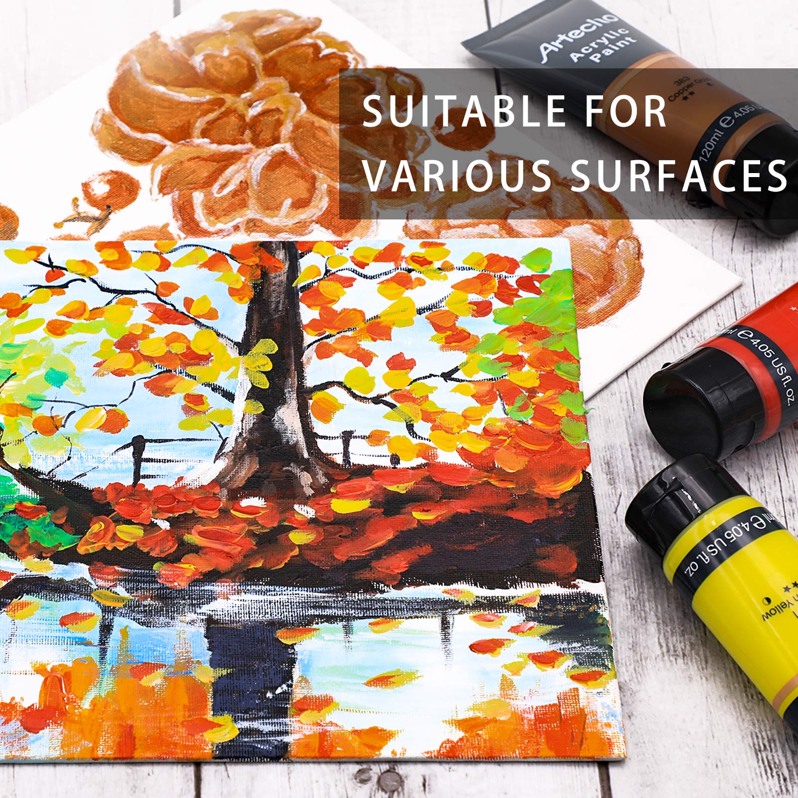Acrylic Paint 4.05oz #Color_Yellow Mid