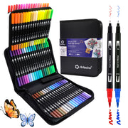 Dual-Tip Watercolor Pens Set #Size_72 Colors Brush Tip