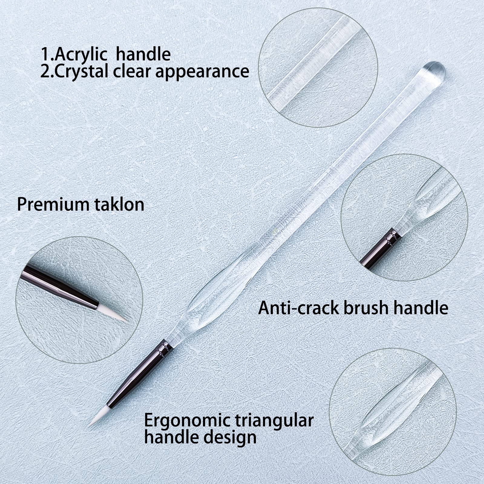 Detail Brush Set #Size_10 PCS White