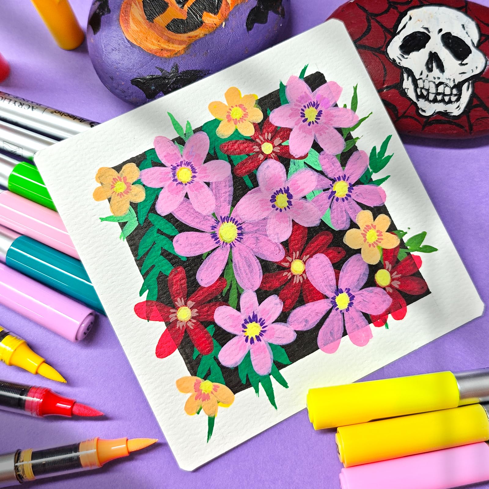 Automatic Ink Control Acrylic Paint Markers, 48 Colors