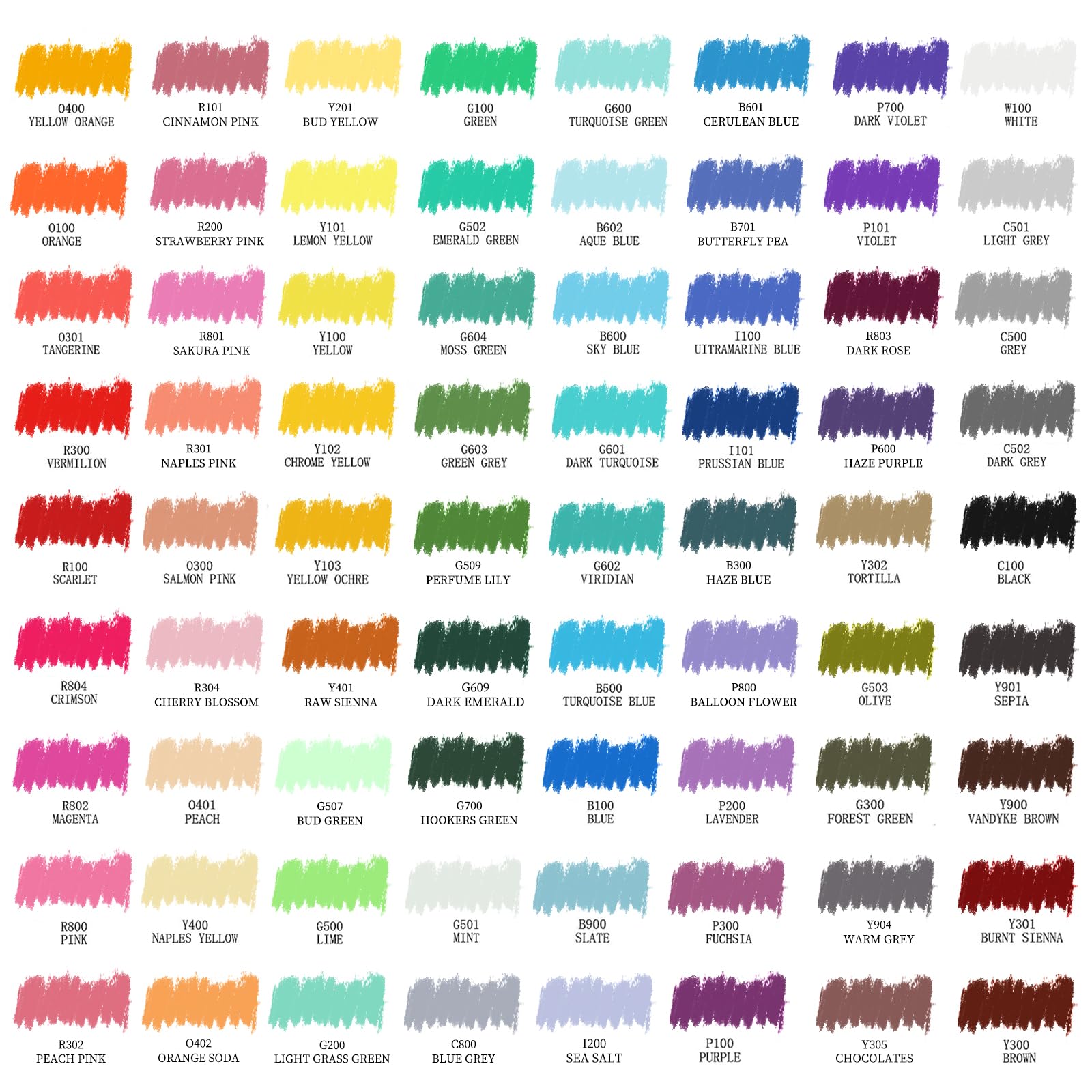 Soft Oil Pastels Set, 72 Colors (10x70mm)